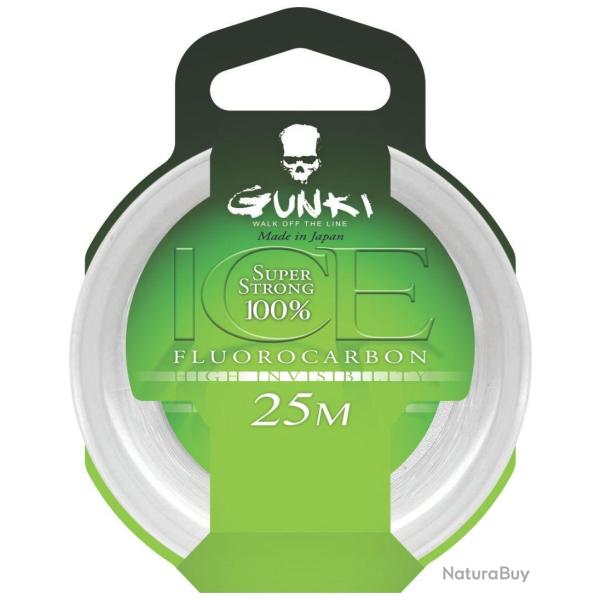 GUNKI FIL DE P�CHE FLUOCARBONE ICE 25M GUNKI 0,17mm 25m