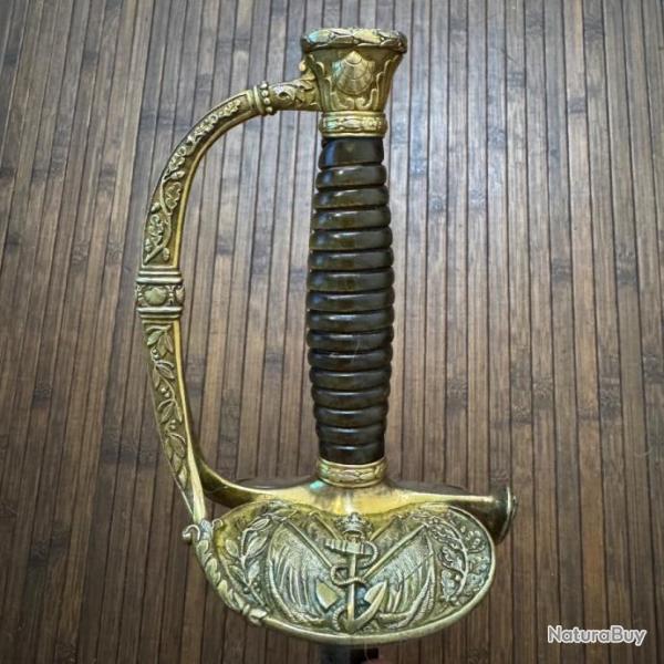 �P�E D'OFFICIER SUPERIEUR DE MARINE 1853 MONOGRAMME