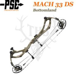 PSE MACH 33 DS - Arc de Chasse 2025 en Carbone Rapide et Ultra-L&eacute;ger 70-80# Gaucher Mossy Oak Bottom