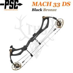PSE MACH 33 DS - Arc de Chasse 2025 en Carbone Rapide et Ultra-L&eacute;ger 70-80# Droitier Black/Bronze