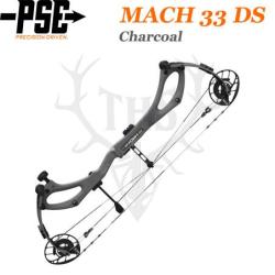 PSE MACH 33 DS - Arc de Chasse 2025 en Carbone Rapide et Ultra-L&eacute;ger 70-80# Droitier Charcoal