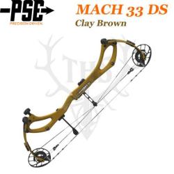 PSE MACH 33 DS - Arc de Chasse 2025 en Carbone Rapide et Ultra-L&eacute;ger 40-50# Gaucher Clay Brown