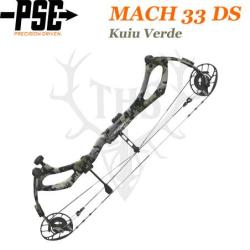 PSE MACH 33 DS - Arc de Chasse 2025 en Carbone Rapide et Ultra-L&eacute;ger 40-50# Droitier Kuiu Verde 2.0