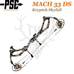 PSE MACH 33 DS - Arc de Chasse 2025 en Carbone Rapide et Ultra-L&eacute;ger 40-50# Droitier Kryptek Obscura