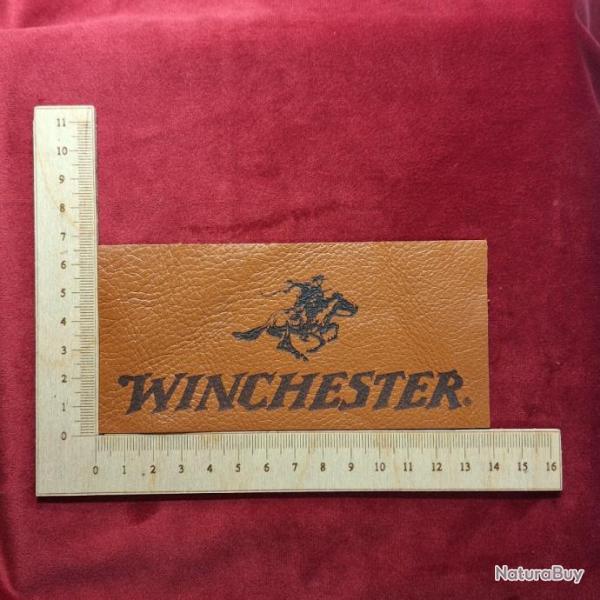 Etiquette en cuir pour coffret d'arme "Winchester"