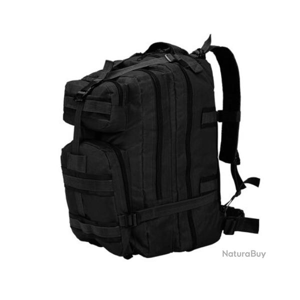 Sac � Dos Militaire 50L Noir R�sistant pour Randonn�e Camping Homme Femme