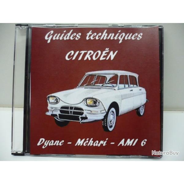 50 GUIDES TECHNIQUES des VOITURES CITROEN MEHARI DYANE AMI 6 sur CD ROM