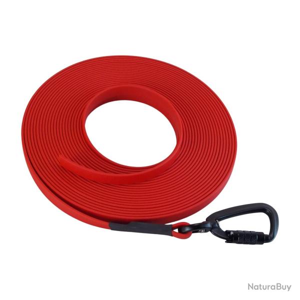 Longe BIOTHANE Twist-Lock 13 mm Rouge 10 m SANS poign�e