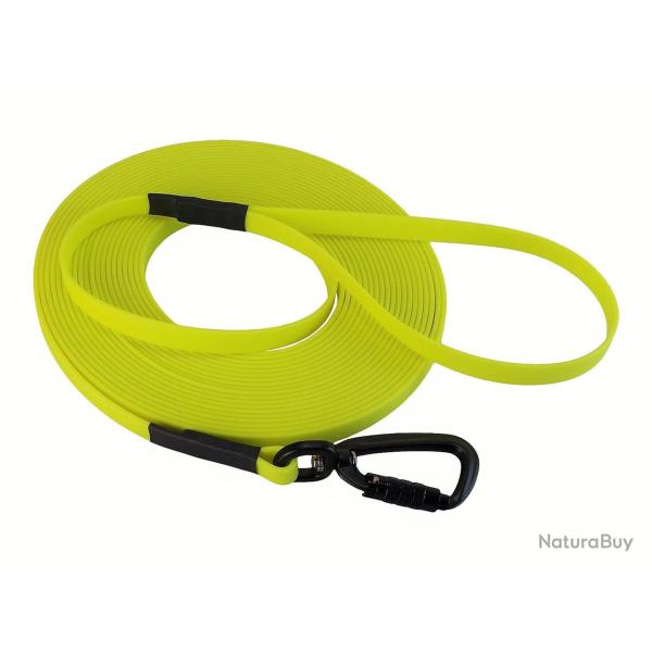 Longe BIOTHANE Twist-Lock 13 mm jaune fluo 3 m AVEC poign�e