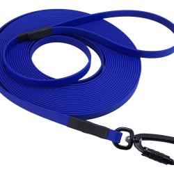 Longe BIOTHANE Twist-Lock 13 mm bleu roi 15 m AVEC poign&eacute;e
