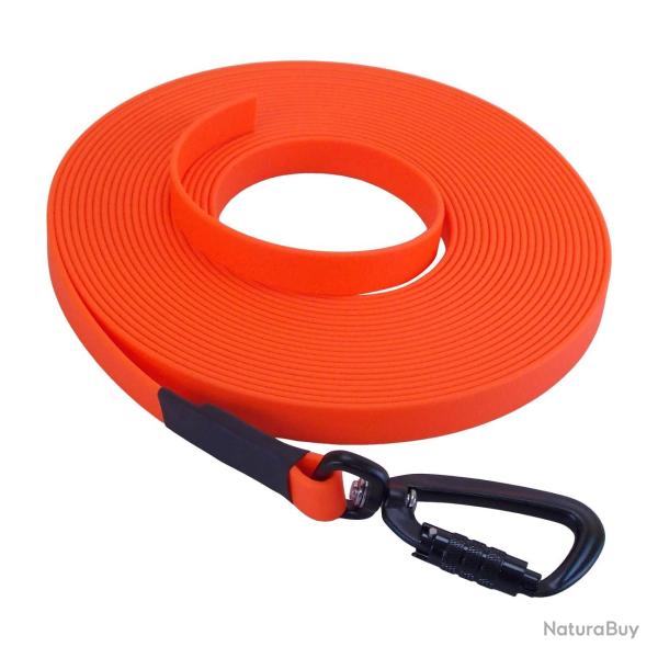 Longe BIOTHANE Twist-Lock 16 mm orange fluo 5 m SANS poign�e