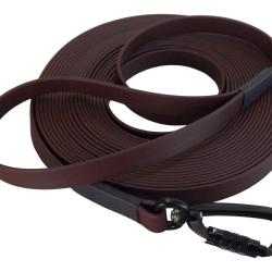 Longe BIOTHANE Twist-Lock 16 mm marron 3 m AVEC poign&eacute;e