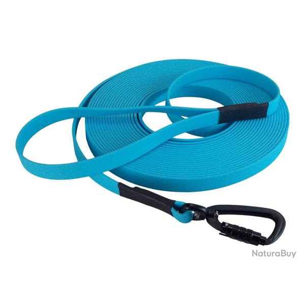 Longe BIOTHANE Twist-Lock 16 mm 5 m AVEC poign�e bleu ciel