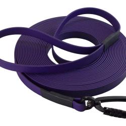 Longe BIOTHANE Twist-Lock 16 mm Violet 10 m AVEC poign&eacute;e