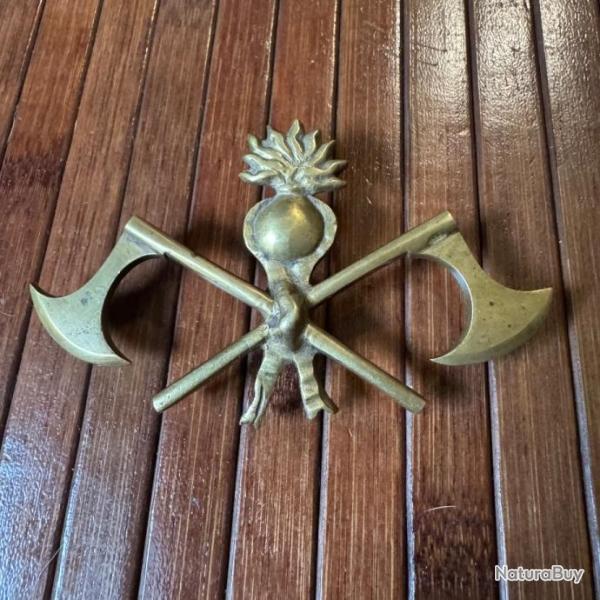 INSIGNE CUIVRE SAPEUR PIONNIER INFANTERIE