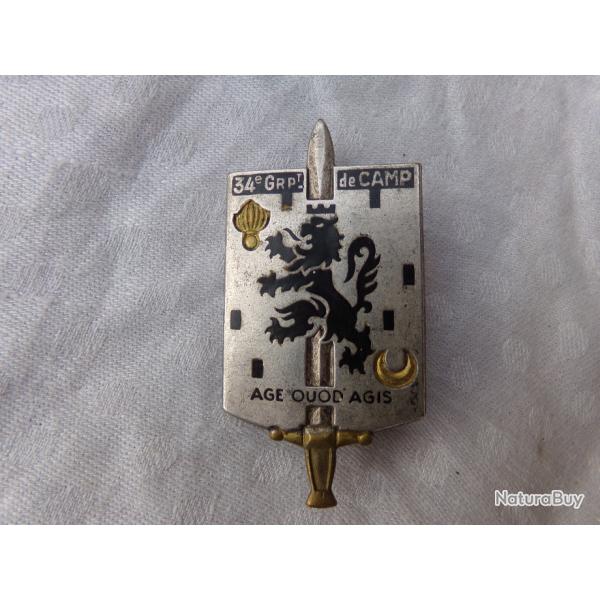 insigne militaire 34�me groupement de camp