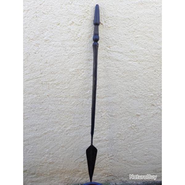 LANCE COMPLETE TCHADIENNE AVEC INCRUSTATION CUIVRE SUR LA LONGUEUR DU BOIS