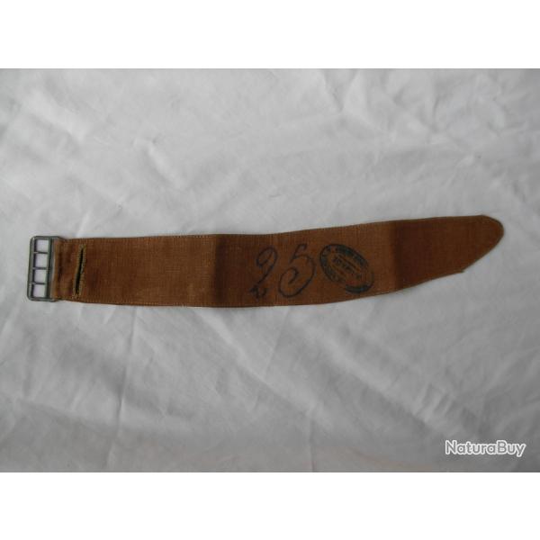 WW1 FRANCE BRASSARD MILITAIRE FRANCAIS IMMATRICUL  " 25 " ET TAMPON GENDARMERIE EN TBE