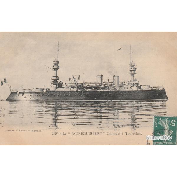 CPA - Marine Militaire Fran�aise " Le "JAUREGUIBERRY "Cuirasse a Tourelles  -N�719