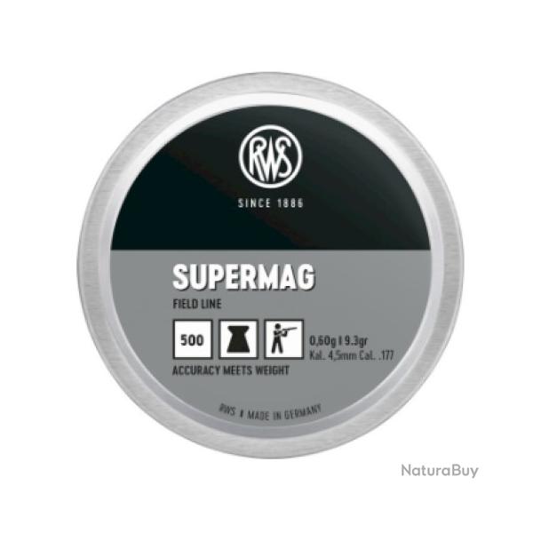 Plombs RWS supermag cal.4.5 0.60g 9.3gr par 500