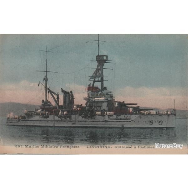 CPA - Marine Militaire Fran�aise "LORRAINE Cuirasse a turbines - N�544