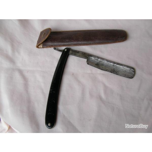 WW1 FRANCE RASOIR COUPE CHOUX PERSONNALIS� " SOLINGUEN " AVEC SON �TUI DE PROTECTION ( 14-18 )