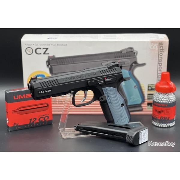 Pack pr�t � tirer CZ Shadow2 Calibre 4,5mm Billes acier (Bbs) (avec Billes + Capsule CO2)