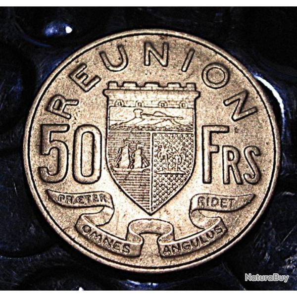 iles de la Reunion piece de 50 francs de 1962  ttb