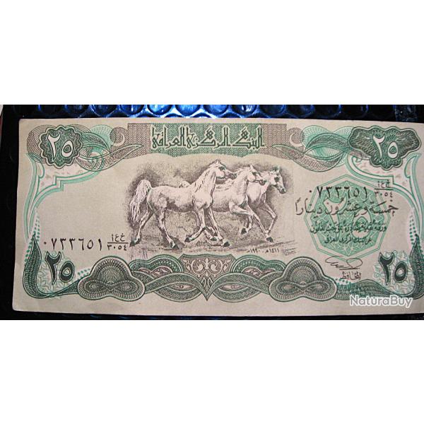 IRAK billet de 25 DINARS  1982 superbe