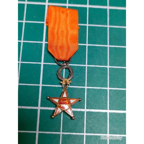 MINIATURE MEDAILLE ORDRE DE l'OUISSAM ALAOUITE, FRANCE 3EME REPUBLIQUE