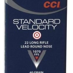 CARTOUCHES CCI STANDARD VELOCITY 22LR LRN 40GR X50