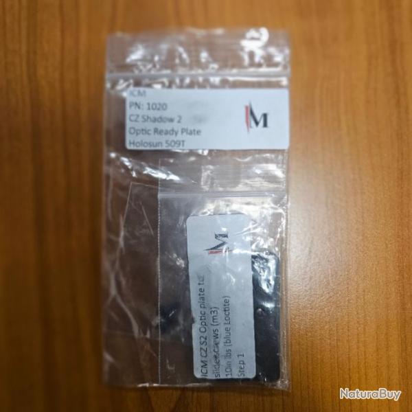 CZ Shadow 2 Optics Ready plaque "EN ACIER" | Holosun 509T