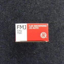 Sellier & Bellot 7,65 Browning FMJ 73 grains (x50)