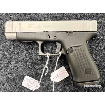 Glock 48 Slimline Silver gen 3 9 mm - Pistolets de Catégorie B (13051952)