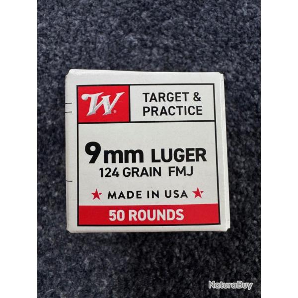 Winchester 9 mm FMJ 124 grs (x50)