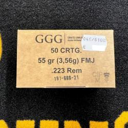 GGG 223 rem FMJ 55 grs (x50)