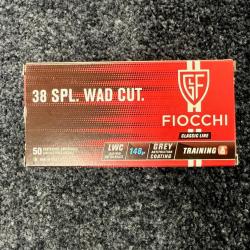 Fiocchi 38 Sp&eacute;cial Wad Cut 148 grs (x50)