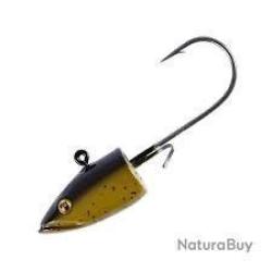 T&ecirc;tes plomb&eacute;es Fox rage Eel head jig head 17g 3/0 green pumpkin