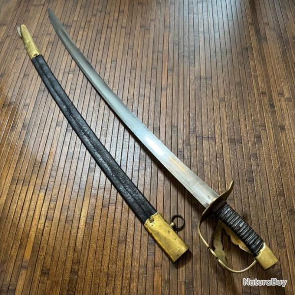 BEAU SABRE DE CHASSEUR A CHEVAL 1790 DUMONT R�VOLUTION FRANCE POIN�ON AU COQ