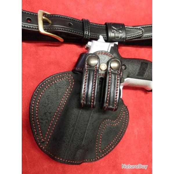 ETUI CUIR port INSIDE "FLAP BEST WAY" pour SIG P226 (entreprise artisanale fran�aise)