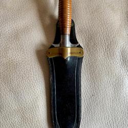 Springfield 1880 "Hunting knife " Couteau de la cavalerie am&eacute;ricaine - 1er type-  et son fourreau