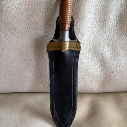 Springfield 1880 "Hunting knife " Couteau de la cavalerie am&eacute;ricaine - 1er type-  et son fourreau