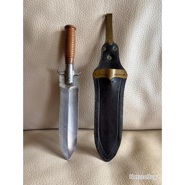Springfield 1880 "Hunting knife " Couteau de la cavalerie am�ricaine - 1er type-  et son fourreau