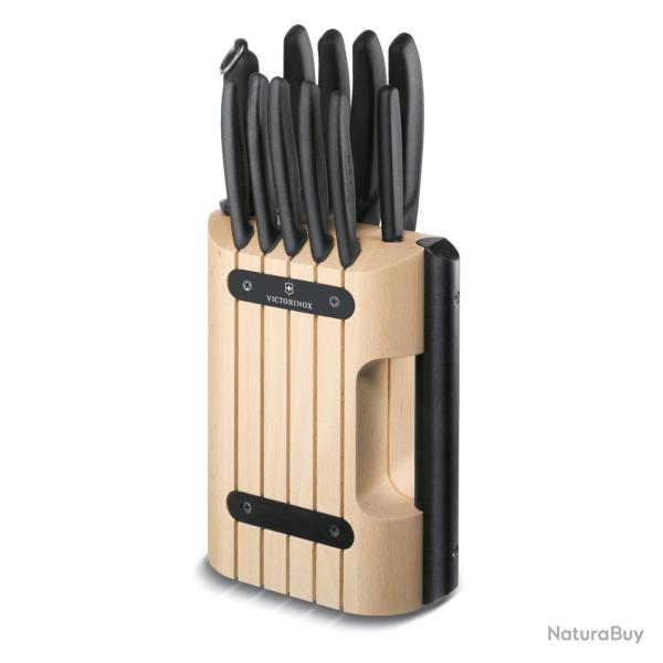 Victorinox 6.7153.11 Swiss Classic, bloc porte-couteaux, bois de h�tre, 12 pi�ces