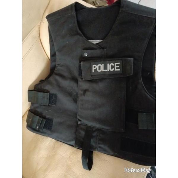 GILET PARE BALLES TBA NOIR EN KEVLAR TAILLE L/XL