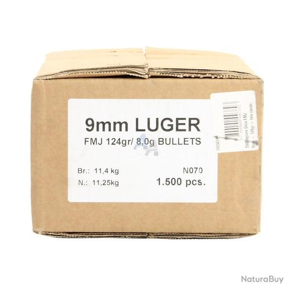 Geco ogives 9 mm FMJ 124 grs (x1500)