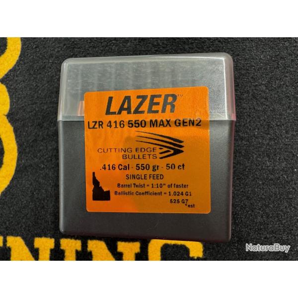 Cutting Edge Bullets LAZER .416 550 MAX gen 2 (x50)