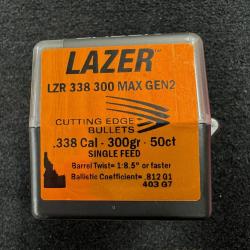 Cutting Edge Bullets LAZER .338 300 MAX gen 2 (x50)