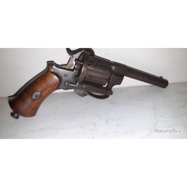 Revolver de poche a broche- mecanisme fonctionnel, XIX siecle