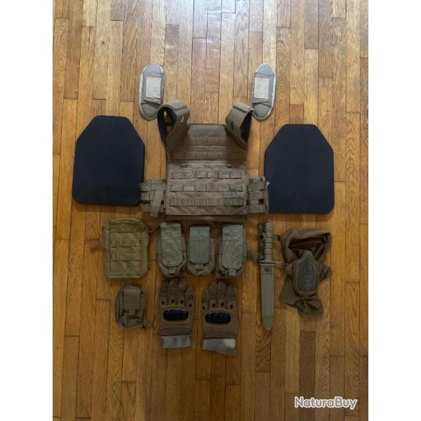 Ensemble �quipement airsoft Tan